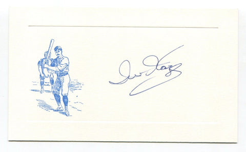 Irv Kaze Signed Card Autograph Baseball Executive Broadcast Roger Harris Collect