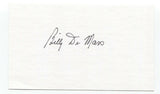 Billy DeMars Signed 3x5 Index Card Baseball Autographed Signature
