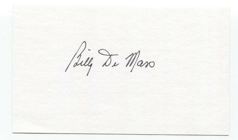 Billy DeMars Signed 3x5 Index Card Baseball Autographed Signature