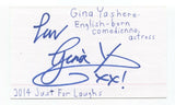 Gina Yashere Signed Index 3x5 Card Autographed Signature Comedian Actress