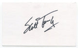 Scott Terry Signed 3x5 Index Card Autograph Baseball MLB 1986 Cincinnati Reds