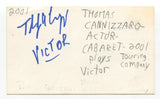 Thomas Cannizzaro Signed 3x5 Index Card Autograph Actor Dragon Flyz Sky Dancers