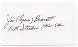 Jim "Popcorn" Brandt Signed 3x5 Index Card Autographed Pittsburgh Steelers NFL