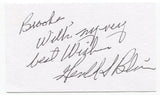 Gerald S. Blaine Signed 3x5 Index Card Autographed JFK Assassination Related