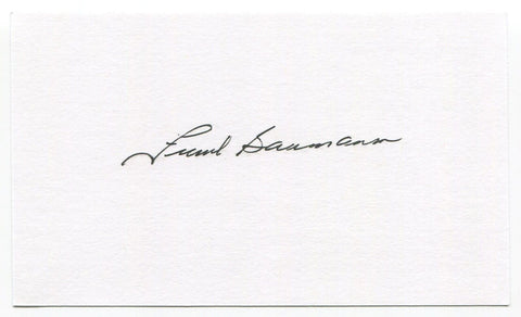 Frank Baumann 3x5 Index Card Autographed Signature Boston Red Sox Debut 1948