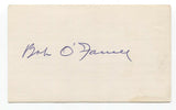 Bob O'Farrell Signed Index Card Autographed Baseball 1918 Chicago Cubs