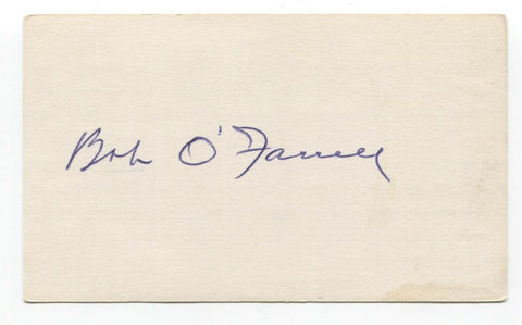 Bob O'Farrell Signed Index Card Autographed Baseball 1918 Chicago Cubs