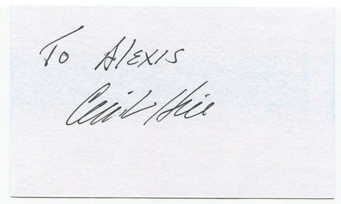 Clint Hill Signed 3x5 Index Card Autographed JFK Assassination Secret Service
