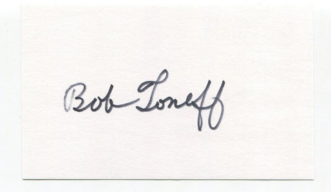 Bob Toneff Signed 3x5 Index Card Autograph Football NFL San Francisco 49ers