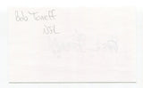 Bob Toneff Signed 3x5 Index Card Football NFL San Francisco 49ers