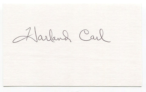 Harland Carl Signed 3x5 Index Card Autographed NFL Football Chicago Bears