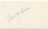 Jim McAndrew Signed 3x5 Index Card Autographed Baseball 1969 New York Mets