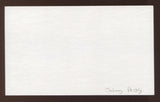 Johnny Pesky Signed 3x5 Index Card Vintage Autographed Baseball Signature