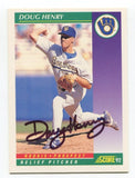 1992 Score Doug Henry Signed Card Baseball Autographed #421