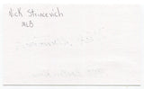 Nick Strincevich Signed 3x5 Index Card Autographed Baseball 1940 Boston Bees