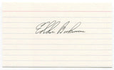 Eddie Bockman Signed 3x5 Index Card Autographed New York Yankees Debut 1946 MLB
