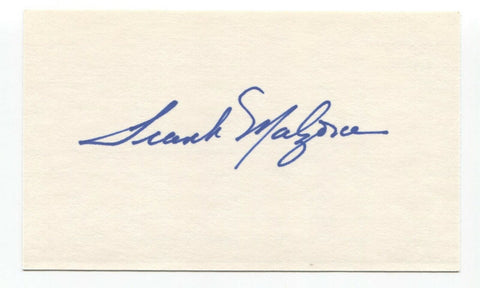 Frank Malzone Signed 3x5 Index Card Baseball Autographed Signature