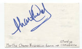 Martha Chaves Signed 3x5 Index Card Autographed Signature Comedian Comic Actress
