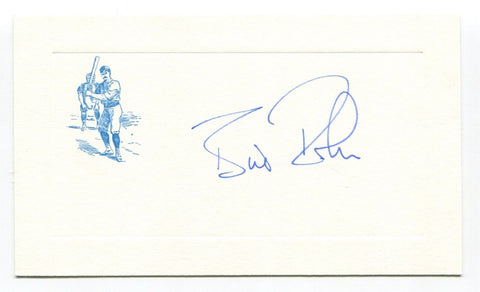 Bill Rohr Signed Card Autograph Baseball MLB Roger Harris Collection