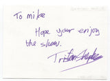 Tristan Shepherd Signed Album Page Autographed Signature Inscribed "To Mike"