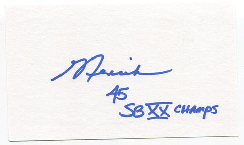 Gary Fencik Signed 3x5 Index Card Autographed NFL Football Chicago Bears SB