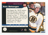 1999 Pacific Omega Ken Belanger Signed Card Hockey NHL Autograph AUTO #11 Bruins