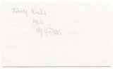 Johnny Kuck Signed 3x5 Index Card Autographed Baseball MLB New York Yankees
