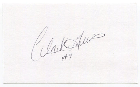 Clark Gillies Signed 3 x 5 Index Card Autographed NHL Hockey Hall of Fame HOF