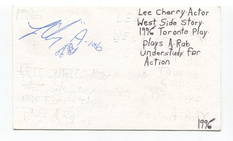 Lee Cherry Signed 3x5 Index Card Autographed Actor The Shield Antoine CSI