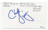 Chuck Swirsky Signed 3x5 Index Card Autograph NBA Basketball Bulls Sportscaster