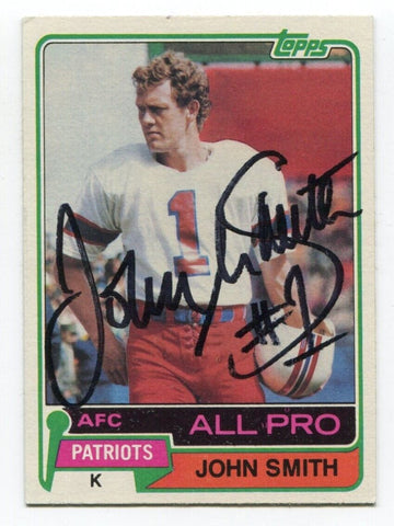 1981 Topps John Smith Signed Card NFL Football Autographed #490