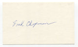 Fred Chapman Signed Index Card Autographed Baseball MLB Philadelphia Athletics