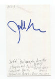 Jeff Balsmeyer Signed 3x5 Index Card Autograph Signature Screenwriter Director
