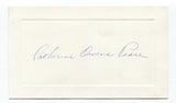 Catherine Owens Peare Signed Card Autographed Signature Writer Author