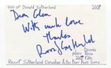 Rossif Sutherland Signed 3x5 Index Card Autographed Signature Actor