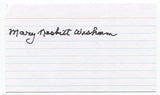 Mary Nesbitt Wisham Signed 3x5 Index Card Autographed Baseball AAGPBL