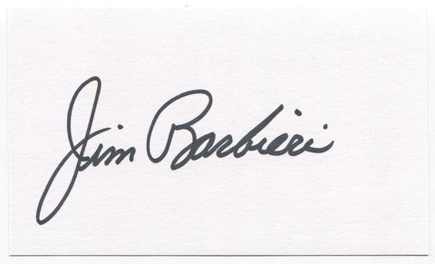 Jim Barbieri Signed 3x5 Index Card Autographed Signature Los Angeles Dodgers MLB