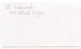 Pat Underwood Signed 3x5 Index Card Autograph Baseball MLB '79 Detroit Tigers