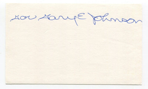 Gary Johnson Signed 3x5 Index Card Autographed New Mexico Governor