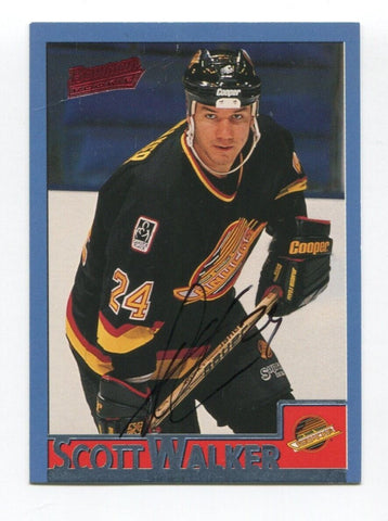 1996 Topps Scott Walker Signed Card Hockey NHL Autograph AUTO #143