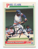 1991 Score Phil Clark Signed Card Baseball RC Autograph AUTO #756