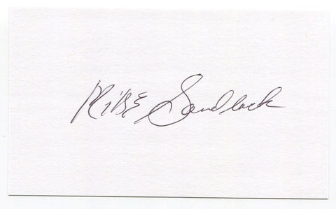 Mike Sandlock Signed 3x5 Index Card Autographed MLB Baseball Brooklyn Dodgers