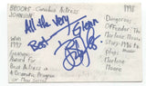 Brooke Johnson Signed 3x5 Index Card Autograph Signature Actress