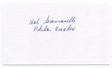 Hal Giancanelli Signed 3x5 Index Card Autographed NFL Football Eagles