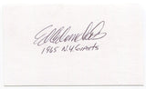 Ed Adamchik Signed 3x5 Index Card Autograph Signature NFL New York Giants
