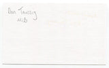 Don Taussig Signed 3x5 Index Card Autograph Baseball MLB San Francisco Giants