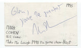 Mark Cohen Signed 3x5 Index Card Autographed Signature Comedian Comic Actor