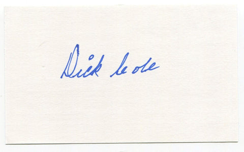 Dick Cole Signed 3x5 Index Card Autographed MLB Baseball Pittsburgh Pirates