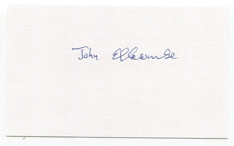 John Ellacombe Signed 3x5 Index Card Autograph WWII RAF Pilot Battle of Britain