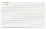 Don Mossi Signed 3x5 Index Card Baseball Autographed Signature